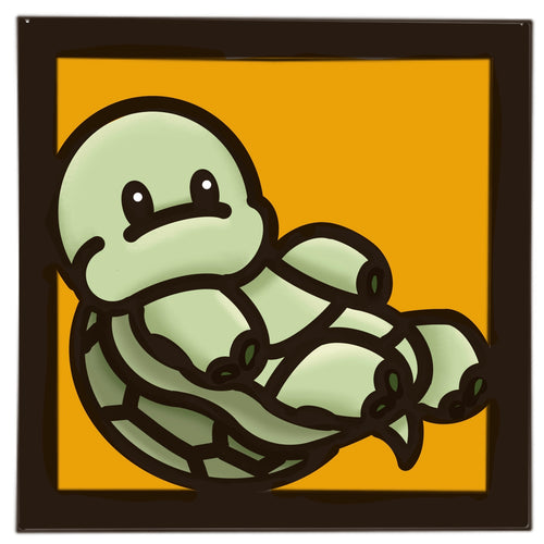 OL4576 - MDF Ladder Insert Tile - Doodle Cute Sealife - Tortoise 1 - Olifantjie - Wooden - MDF - Lasercut - Blank - Craft - Kit - Mixed Media - UK
