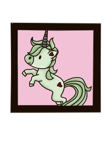 OL3976 - MDF Ladder Insert Tile - Doodle Unicorn 1 - Olifantjie - Wooden - MDF - Lasercut - Blank - Craft - Kit - Mixed Media - UK