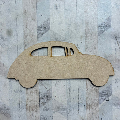 PL097 - MDF Blank Plaque - Optional Hanging - Car - Olifantjie - Wooden - MDF - Lasercut - Blank - Craft - Kit - Mixed Media - UK