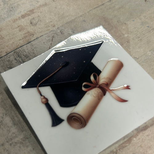 UV280 - UVDTF - Graduation cap and scroll - Olifantjie - Wooden - MDF - Lasercut - Blank - Craft - Kit - Mixed Media - UK