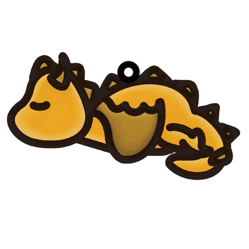 OL4592 - MDF Doodle Cute Animal Hanging - Dragon 2 - Olifantjie - Wooden - MDF - Lasercut - Blank - Craft - Kit - Mixed Media - UK