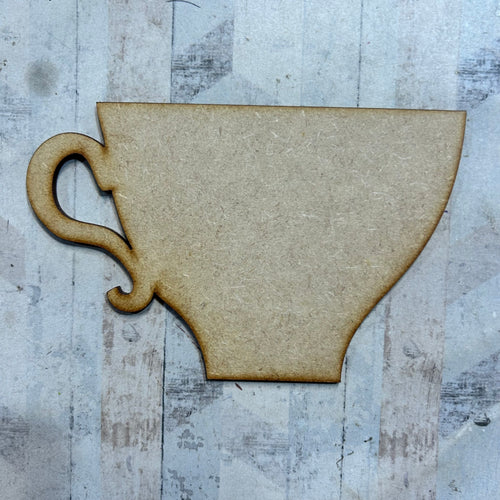 PL101 - MDF Blank Plaque - Optional Hanging - Cup - Olifantjie - Wooden - MDF - Lasercut - Blank - Craft - Kit - Mixed Media - UK