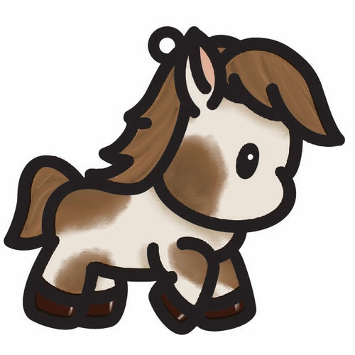 OL4735 - MDF Doodle Cute Animal Hanging Pets  - Pony - Olifantjie - Wooden - MDF - Lasercut - Blank - Craft - Kit - Mixed Media - UK