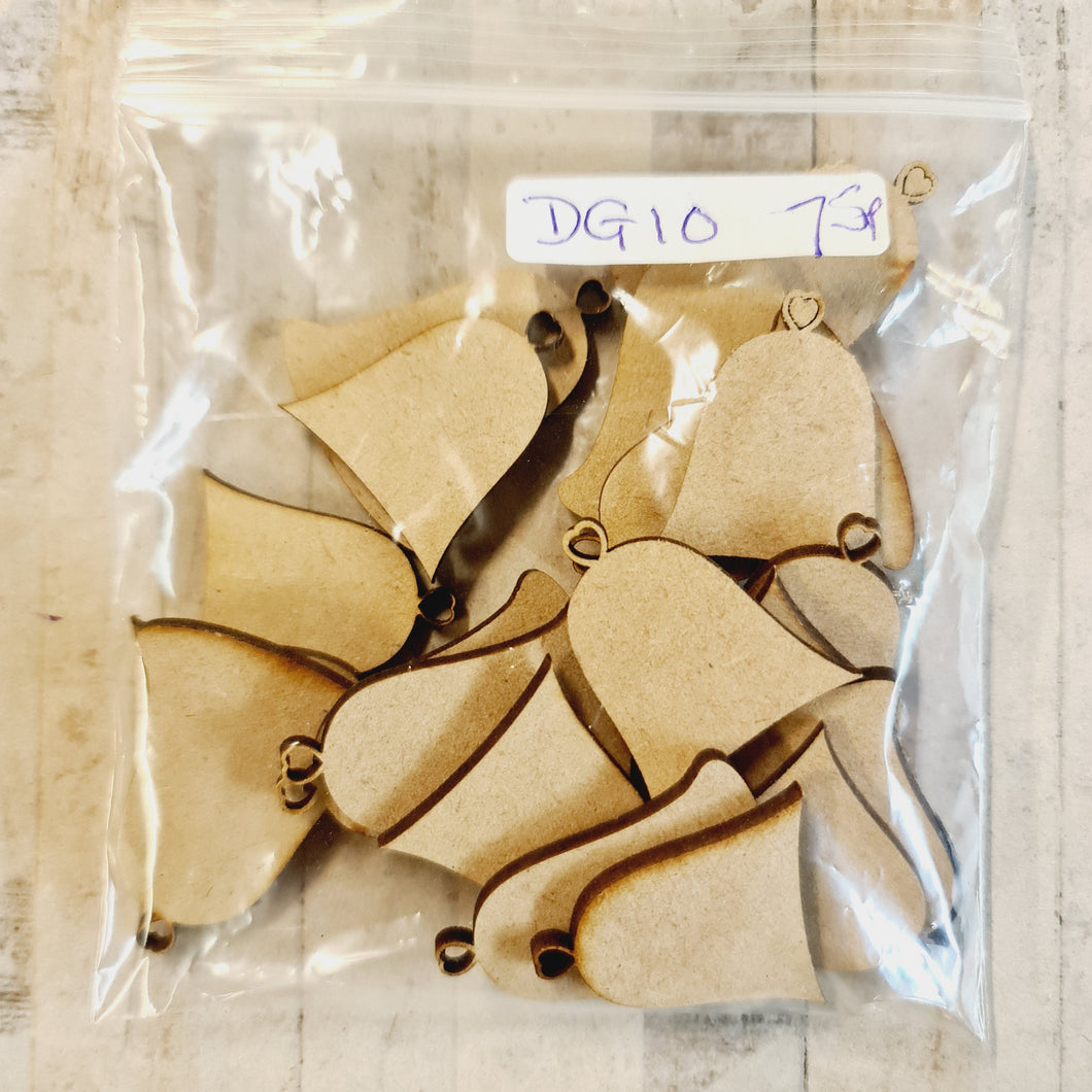 SALE - CC47 Bag of Bells - Olifantjie - Wooden - MDF - Lasercut - Blank - Craft - Kit - Mixed Media - UK