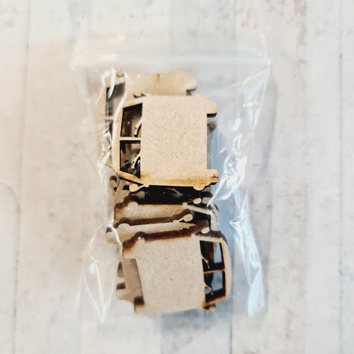 SALE - MDF Small Bag of Campers AA65 - Olifantjie - Wooden - MDF - Lasercut - Blank - Craft - Kit - Mixed Media - UK