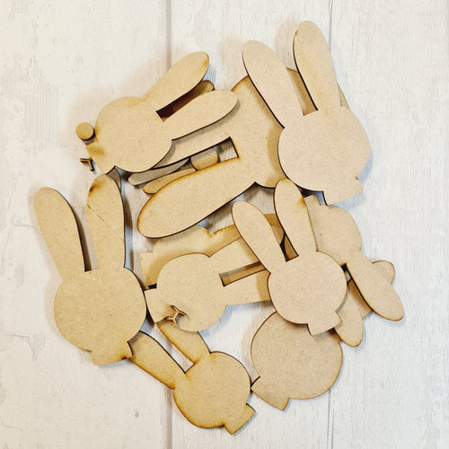 SALE - MDF Bag of Bunnies CC41 - Olifantjie - Wooden - MDF - Lasercut - Blank - Craft - Kit - Mixed Media - UK