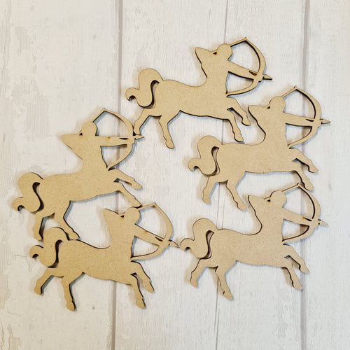 SALE - MDF Set of 5 Sagittarius CC44 - Olifantjie - Wooden - MDF - Lasercut - Blank - Craft - Kit - Mixed Media - UK