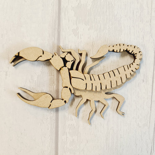 SALE - MDF Scorpio CC45 - Olifantjie - Wooden - MDF - Lasercut - Blank - Craft - Kit - Mixed Media - UK