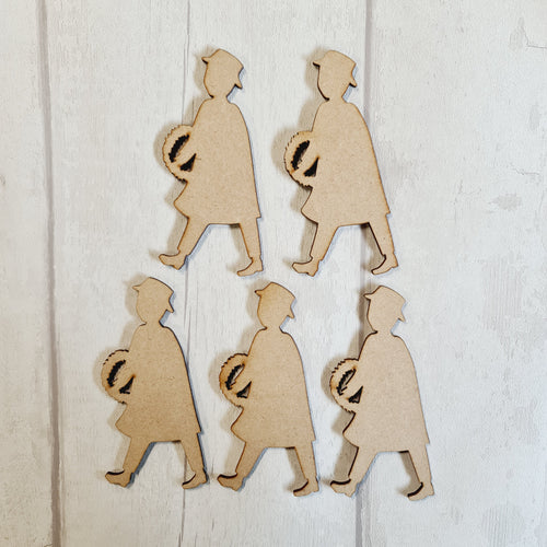 SALE - MDF Set of 5 Victorian Man - No BB24 - Olifantjie - Wooden - MDF - Lasercut - Blank - Craft - Kit - Mixed Media - UK