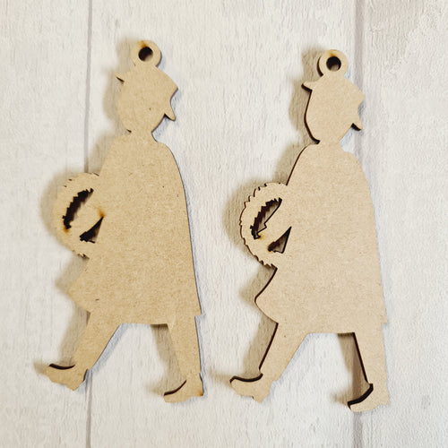 SALE - MDF Set of 2 Victorian Man - Yes BB19 - Olifantjie - Wooden - MDF - Lasercut - Blank - Craft - Kit - Mixed Media - UK