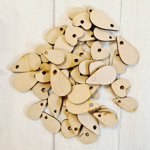 SALE - MDF Bag of Hanging Drops BB33 - Olifantjie - Wooden - MDF - Lasercut - Blank - Craft - Kit - Mixed Media - UK