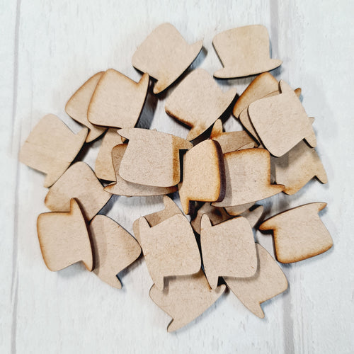 SALE - MDF Bag of Tophats BB73 - Olifantjie - Wooden - MDF - Lasercut - Blank - Craft - Kit - Mixed Media - UK