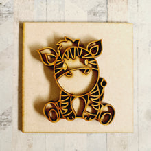 OL3272 - MDF Ladder Insert Tile - Doodle Zebra 1 - Olifantjie - Wooden - MDF - Lasercut - Blank - Craft - Kit - Mixed Media - UK