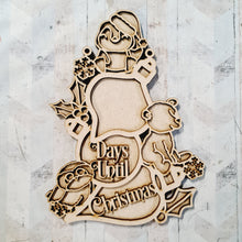 OL2730 - MDF Christmas Arctic Animals Doodle Christmas Countdown - Olifantjie - Wooden - MDF - Lasercut - Blank - Craft - Kit - Mixed Media - UK