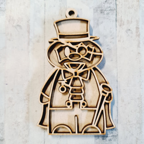 OL3840 - MDF Doodle Naive Style - Christmas Nativity Hanging - with or without banner - Uncle Drosselmeyer - Olifantjie - Wooden - MDF - Lasercut - Blank - Craft - Kit - Mixed Media - UK
