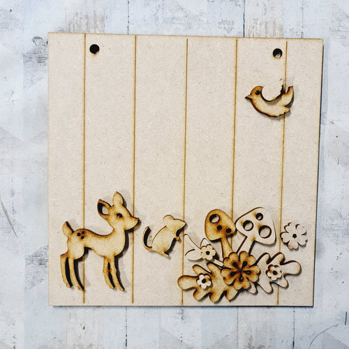 SALE - MDF Woodland Plaque CC147 - Olifantjie - Wooden - MDF - Lasercut - Blank - Craft - Kit - Mixed Media - UK