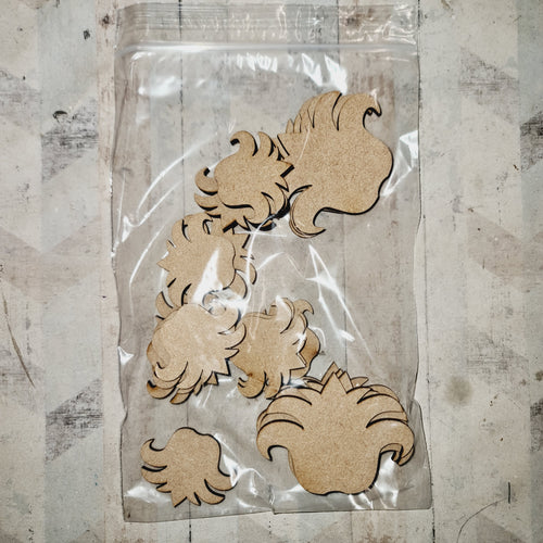 SALE - MDF Bag of Floral Bits aa77 - Olifantjie - Wooden - MDF - Lasercut - Blank - Craft - Kit - Mixed Media - UK