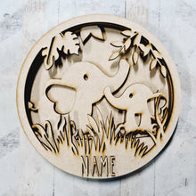 OL4359 - MDF Layered Elephant Plaque Personalised - Olifantjie - Wooden - MDF - Lasercut - Blank - Craft - Kit - Mixed Media - UK