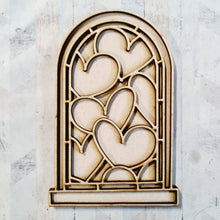 OL4238 - MDF Hearts Window Doodle Kit - Olifantjie - Wooden - MDF - Lasercut - Blank - Craft - Kit - Mixed Media - UK