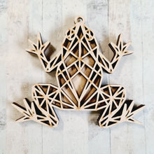 OL4069 - Geometric shape (optional backing) - Frog - Olifantjie - Wooden - MDF - Lasercut - Blank - Craft - Kit - Mixed Media - UK