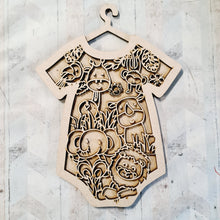 OL4448 - MDF Doodle layered personalised baby grow - Jungle themed - Olifantjie - Wooden - MDF - Lasercut - Blank - Craft - Kit - Mixed Media - UK