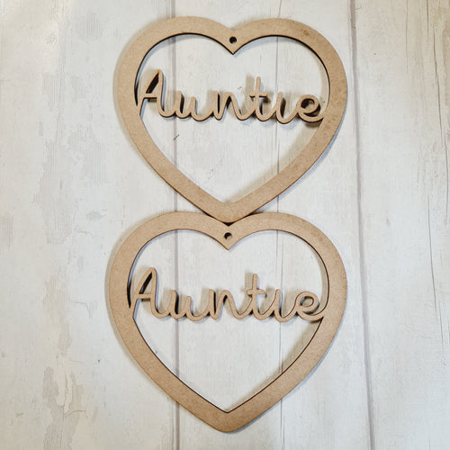 SALE - MDF Set of 2 Hearts 20cm HBS33 - Olifantjie - Wooden - MDF - Lasercut - Blank - Craft - Kit - Mixed Media - UK