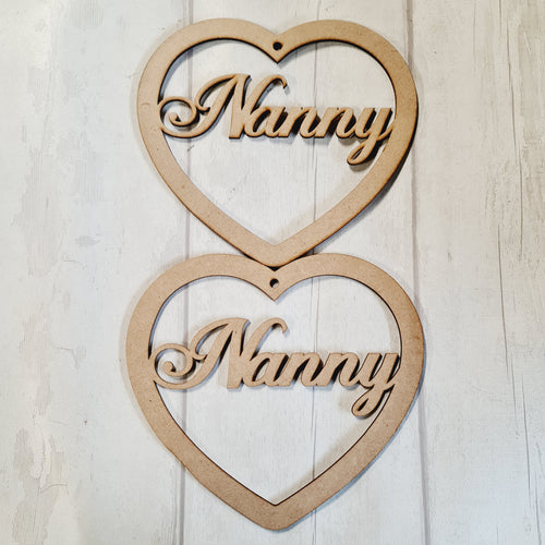 SALE - MDF Set of 2 Hearts 20cm HBS52 - Olifantjie - Wooden - MDF - Lasercut - Blank - Craft - Kit - Mixed Media - UK