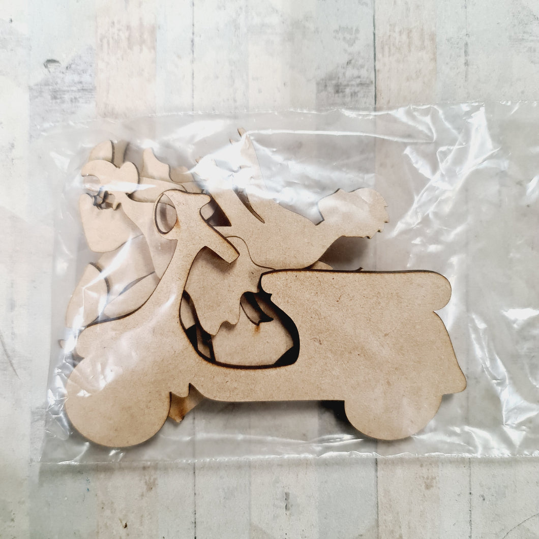 SALE - MDF Moped cc90 - Olifantjie - Wooden - MDF - Lasercut - Blank - Craft - Kit - Mixed Media - UK