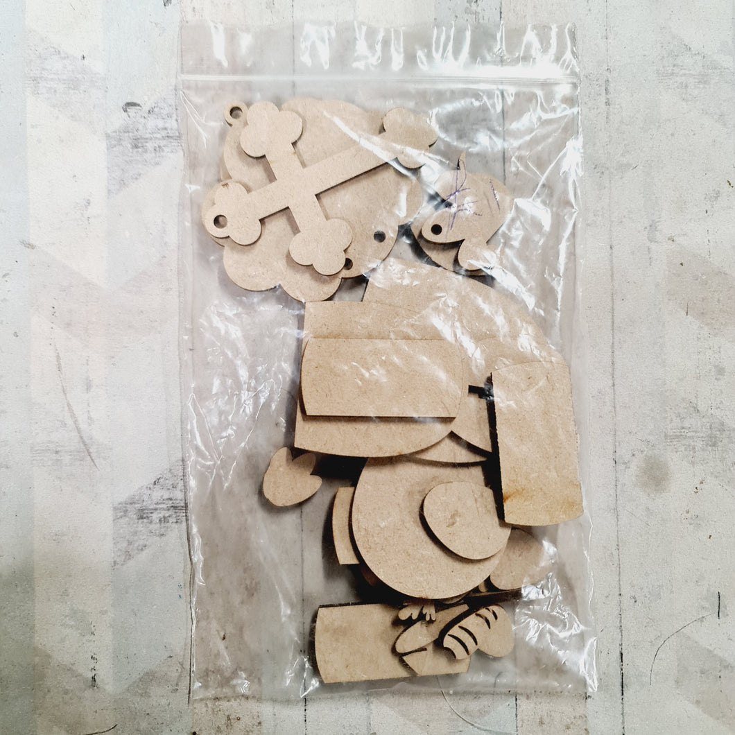 SALE - MDF Bag of Easter Bits BB7 - Olifantjie - Wooden - MDF - Lasercut - Blank - Craft - Kit - Mixed Media - UK