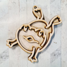 OL4589 - MDF Doodle Cute Animal Hanging Sealife  - Frog Toad 4 - Olifantjie - Wooden - MDF - Lasercut - Blank - Craft - Kit - Mixed Media - UK