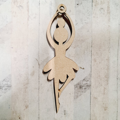 OL4719 - MDF Hanging Ballerina - Olifantjie - Wooden - MDF - Lasercut - Blank - Craft - Kit - Mixed Media - UK