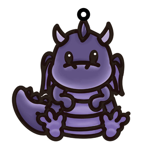 OL4594 - MDF Doodle Cute Animal Hanging - Dragon 4 - Olifantjie - Wooden - MDF - Lasercut - Blank - Craft - Kit - Mixed Media - UK