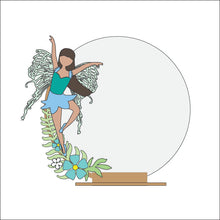 OL4766 - MDF  Circle - Freestanding or Hanging/no holes - Acrylic white, or clear or MDF Circle -  Layered Fairy - Olifantjie - Wooden - MDF - Lasercut - Blank - Craft - Kit - Mixed Media - UK