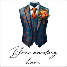 UV461 - UVDTF - DECAL ONLY - Personalised Wedding Prom Event Theme - Suit Waistcoat Style 4 - Olifantjie - Wooden - MDF - Lasercut - Blank - Craft - Kit - Mixed Media - UK