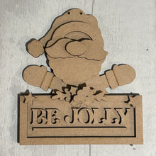 NO943 - MDF Santa Jolly Christmas Ornament