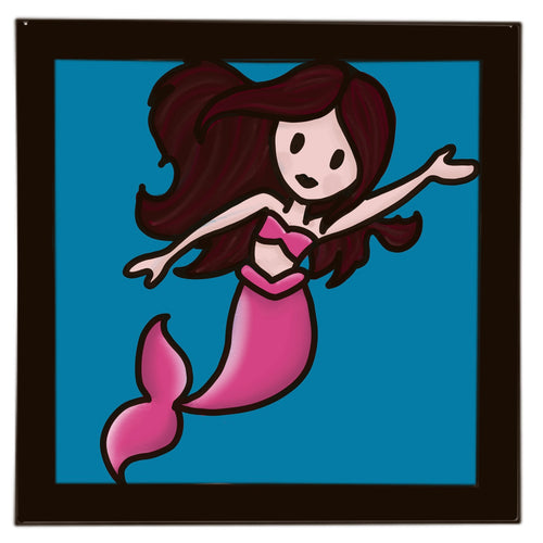 OL3967 - MDF Ladder Insert Tile - Doodle Mermaid 3 - Olifantjie - Wooden - MDF - Lasercut - Blank - Craft - Kit - Mixed Media - UK