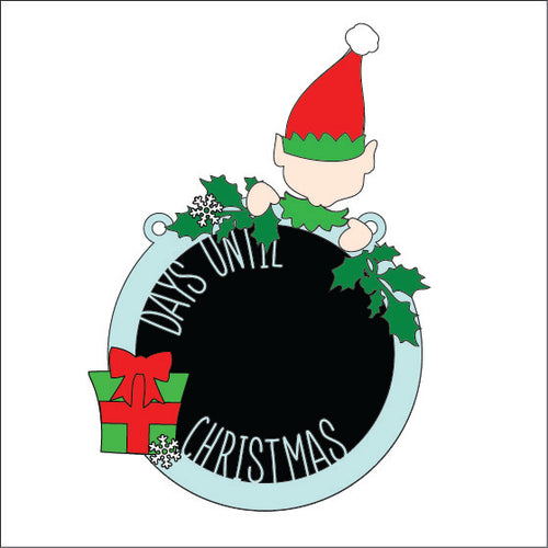 OL3745- MDF Christmas Elf Christmas Countdown - Olifantjie - Wooden - MDF - Lasercut - Blank - Craft - Kit - Mixed Media - UK