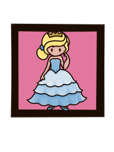 OL3973 - MDF Ladder Insert Tile - Doodle Princess 1 - Olifantjie - Wooden - MDF - Lasercut - Blank - Craft - Kit - Mixed Media - UK