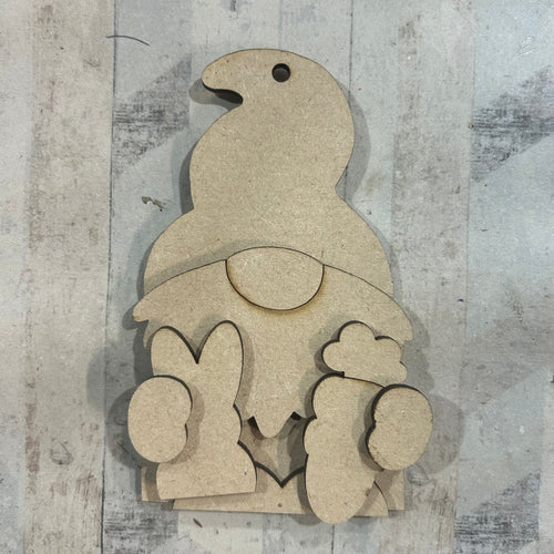 NO617 - MDF 2 Sizes Easter Gnome Gonk style 2 Hanging - Olifantjie - Wooden - MDF - Lasercut - Blank - Craft - Kit - Mixed Media - UK