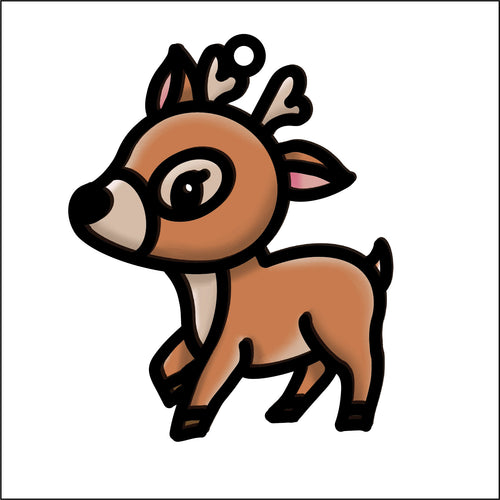OL4819 - MDF Doodle Cute Animal Hanging Woodland - Deer - Olifantjie - Wooden - MDF - Lasercut - Blank - Craft - Kit - Mixed Media - UK