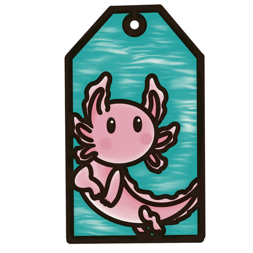OL4613 - MDF Doodle Tag Hanging - Axolotl - Olifantjie - Wooden - MDF - Lasercut - Blank - Craft - Kit - Mixed Media - UK