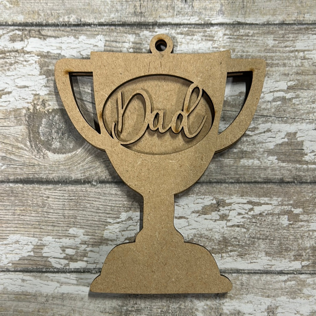OL4462 Personalised Trophy - Olifantjie - Wooden - MDF - Lasercut - Blank - Craft - Kit - Mixed Media - UK
