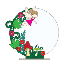 OL4542 - MDF  Circle - Freestanding or Hanging/no holes - Acrylic white, or clear or MDF Circle - Woodland Layered Fairy - Olifantjie - Wooden - MDF - Lasercut - Blank - Craft - Kit - Mixed Media - UK