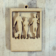 OL5006 - MDF Photo frame Silhouette Family - 3  People- 7 versions see pictures MDF only - Olifantjie - Wooden - MDF - Lasercut - Blank - Craft - Kit - Mixed Media - UK
