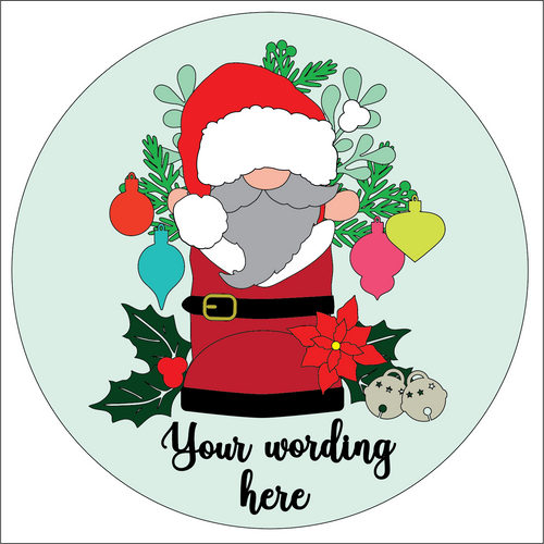 OL5288 - MDF Mix and Match Christmas Santa Boot Plaque - With Interchangable theme (Purchase seperate under listing) - Santa Father Christmas Gnome Gonk - Olifantjie - Wooden - MDF - Lasercut - Blank - Craft - Kit - Mixed Media - UK