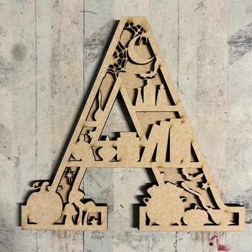 SL134 - Themed Split Layered Wooden Personalised Letter - Magic Mystical Potion Theme - has name through middle - Olifantjie - Wooden - MDF - Lasercut - Blank - Craft - Kit - Mixed Media - UK