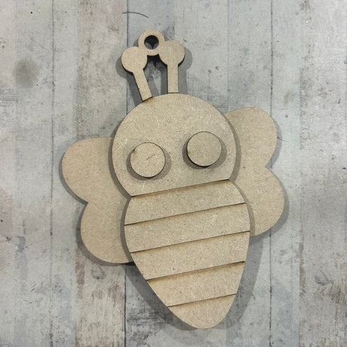 NO634 - MDF Bee Hanging - Olifantjie - Wooden - MDF - Lasercut - Blank - Craft - Kit - Mixed Media - UK