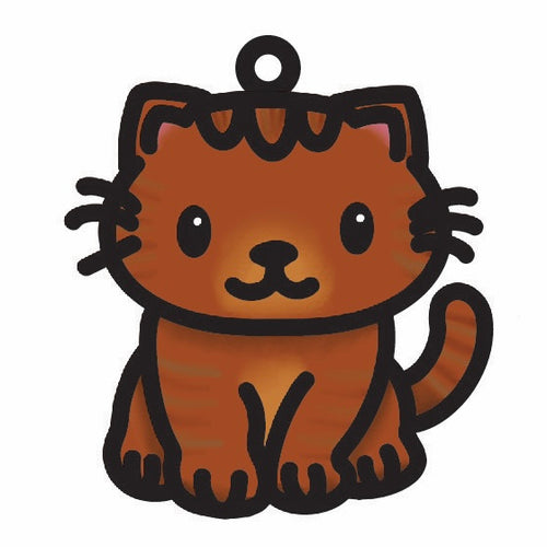 OL4733 - MDF Doodle Cute Animal Hanging Pets  - Cat - Olifantjie - Wooden - MDF - Lasercut - Blank - Craft - Kit - Mixed Media - UK