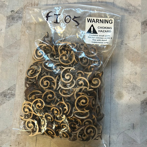 Sale AA38 Swirls - Olifantjie - Wooden - MDF - Lasercut - Blank - Craft - Kit - Mixed Media - UK
