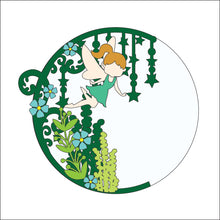 OL4545 - MDF  Circle - Freestanding or Hanging/no holes - Acrylic white, or clear or MDF Circle - Star Night Wildflower Layered Fairy - Olifantjie - Wooden - MDF - Lasercut - Blank - Craft - Kit - Mixed Media - UK